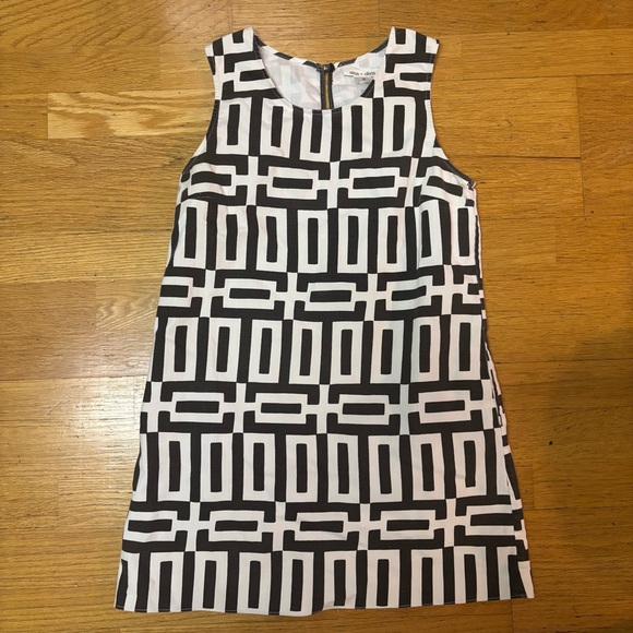 Alice + Olivia Dresses & Skirts - Alice + Olivia Geometric Modern Cotton Pockets Preppy Luxury Mini Shift Dress S